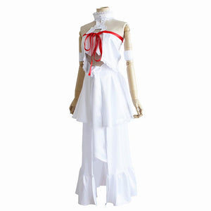 SAO Sword Art Online Cosplay Kostüm Asuna Yuuki Asuna Kleid Weiß