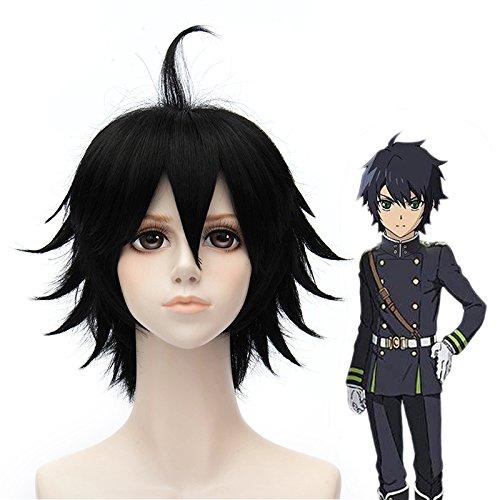 Seraph of the End Yūichirō Hyakuya Cosplay Perücke Schwarz