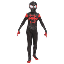 Laden Sie das Bild in den Galerie-Viewer, Spider-Man: Into the Spider-Verse Spider-Man: A New Universe Miles Morales Jumpsuit für Kinder Jungen Cosplay Kostüm