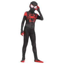 Laden Sie das Bild in den Galerie-Viewer, Spider-Man: Into the Spider-Verse Spider-Man: A New Universe Miles Morales Jumpsuit für Kinder Jungen Cosplay Kostüm