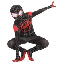 Laden Sie das Bild in den Galerie-Viewer, Spider-Man: Into the Spider-Verse Spider-Man: A New Universe Miles Morales Jumpsuit für Kinder Jungen Cosplay Kostüm