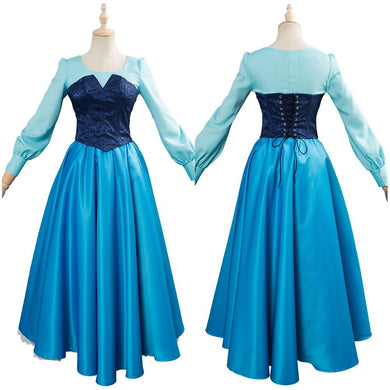 The Little Mermaid Arielle die Meerjungfrau Kleid Cosplay Kostüm Blau Kleid