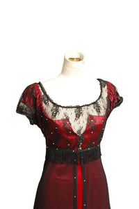 Titanic Rose Kleid Victorian Cosplay Kostüm Rot