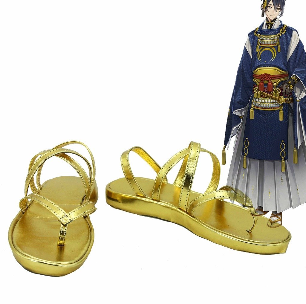 Touken Ranbu Mikazuki Munechika Cosplay Schuhe Gold