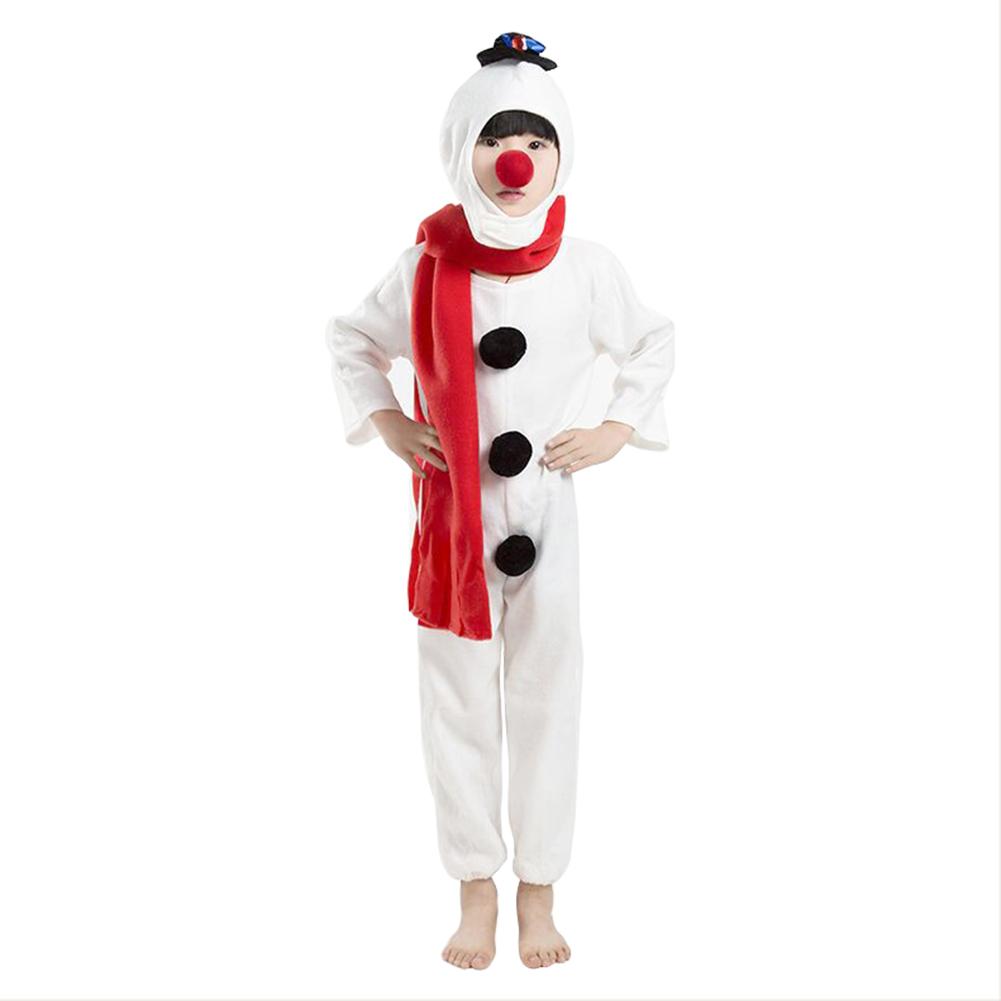 Weihnachten Schneemann Kinder Jungen Weihnachtskostüme Strampler Mütze Schal für Party
