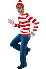 Laden Sie das Bild in den Galerie-Viewer, Where&#39;s Waldo Waldo Waldo &amp; Friends Wo ist Walter? T-shirt Tee Langarm Cosplay Kostüm
