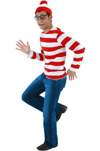 Where's Waldo Waldo Waldo & Friends Wo ist Walter? T-shirt Tee Langarm Cosplay Kostüm