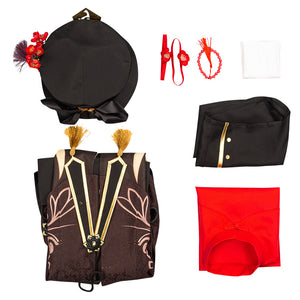 Genshin Impact HuTao Kostüm Cosplay Halloween Karneval Outfits