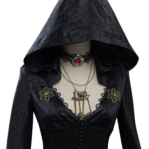 Resident Evil Village Bela Dimitrescu Schwarz Kleid Cosplay Kostüm Vampire Kleid