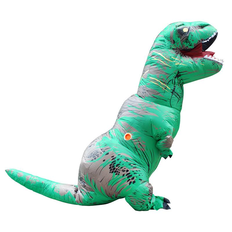 Aufblasbare Fatsuit Dinosaurier Kostüm Erwachsene T-Rex Jurassic Welt Cosplay Kostüm GRÜN