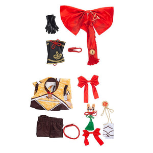 Genshin Impact Xiangling Kostüme Cosplay Halloween Karneval Outfits