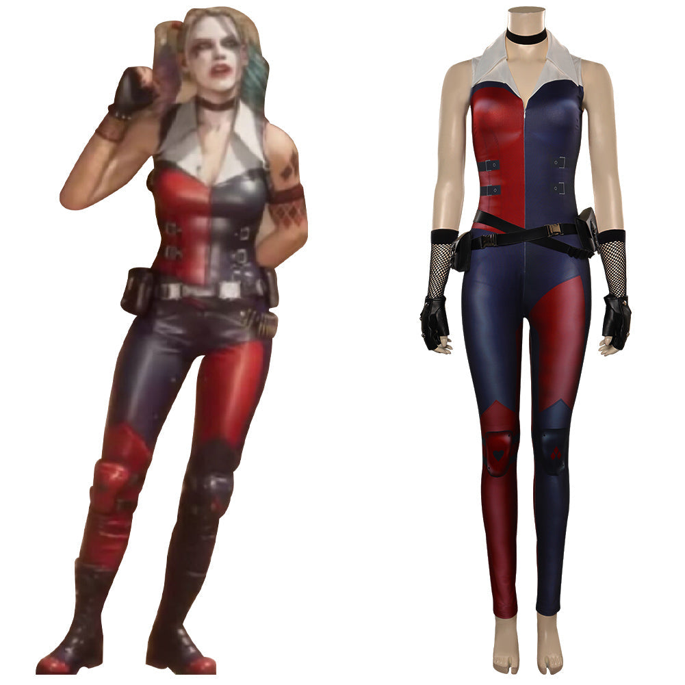 Mortal Kombat Harley Quinn Bodysuit Cosplay Kostüm Halloween Karneval Outfits