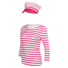 Laden Sie das Bild in den Galerie-Viewer, Barbie Film Margot Robbie rosa Oberteil Hut Cosplay Kostüm auch für Alltag