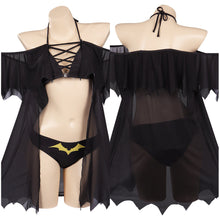 Laden Sie das Bild in den Galerie-Viewer, Bruce Wayne Badeanzug Batman Erwachsene Damen 3tlg. Bademode