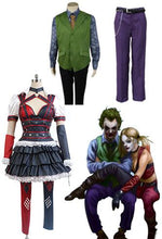 Laden Sie das Bild in den Galerie-Viewer, Batman Harley Quinn Cosplay Kostüm And Joker Hose+ Krawatte + Unterhemd + Hemd