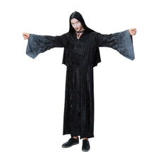 Laden Sie das Bild in den Galerie-Viewer, Halloween Dark Father Evil Demon Hexenmeister Clobe Cosplay Kostuem Schwarz