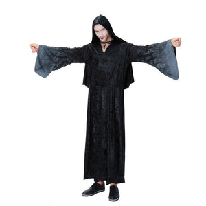 Halloween Dark Father Evil Demon Hexenmeister Clobe Cosplay Kostuem Schwarz