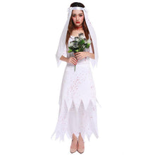 Laden Sie das Bild in den Galerie-Viewer, Halloween Sexy Zombie Bride Braut Ghost Kleid fuer Erwachsene Cosplay Kostuem