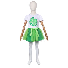 Laden Sie das Bild in den Galerie-Viewer, Mädchen Kinder St. Patrick’s Day Tüllkleid Saint Patrick&#39;s Day Kleid