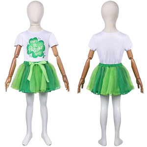 Mädchen Kinder St. Patrick’s Day Tüllkleid Saint Patrick's Day Kleid