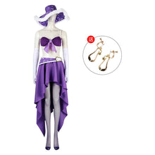Laden Sie das Bild in den Galerie-Viewer, Nico Robin One Piece lila Kostüm Set Cosplay Outfits