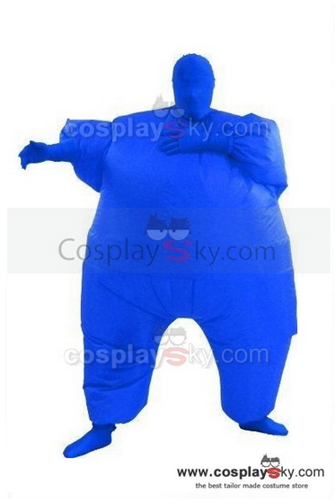 Erwachsene Fatsuit Inflatable Kostuem Jumpsuit Blau