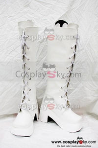 Sweet Klassischen Weiß high-heeled Stiefel Maßgeschneiderte Cosplay Schuhe
