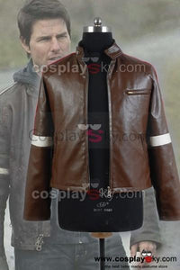 War of the Worlds Tom Cruise Brown Pleather Jacke